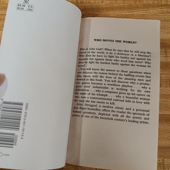 ATLAS SHRUGGED Ayn Rand Paperback 50th Anniversary Edition Sci Fi Classic VTG - Picture 6 of 9